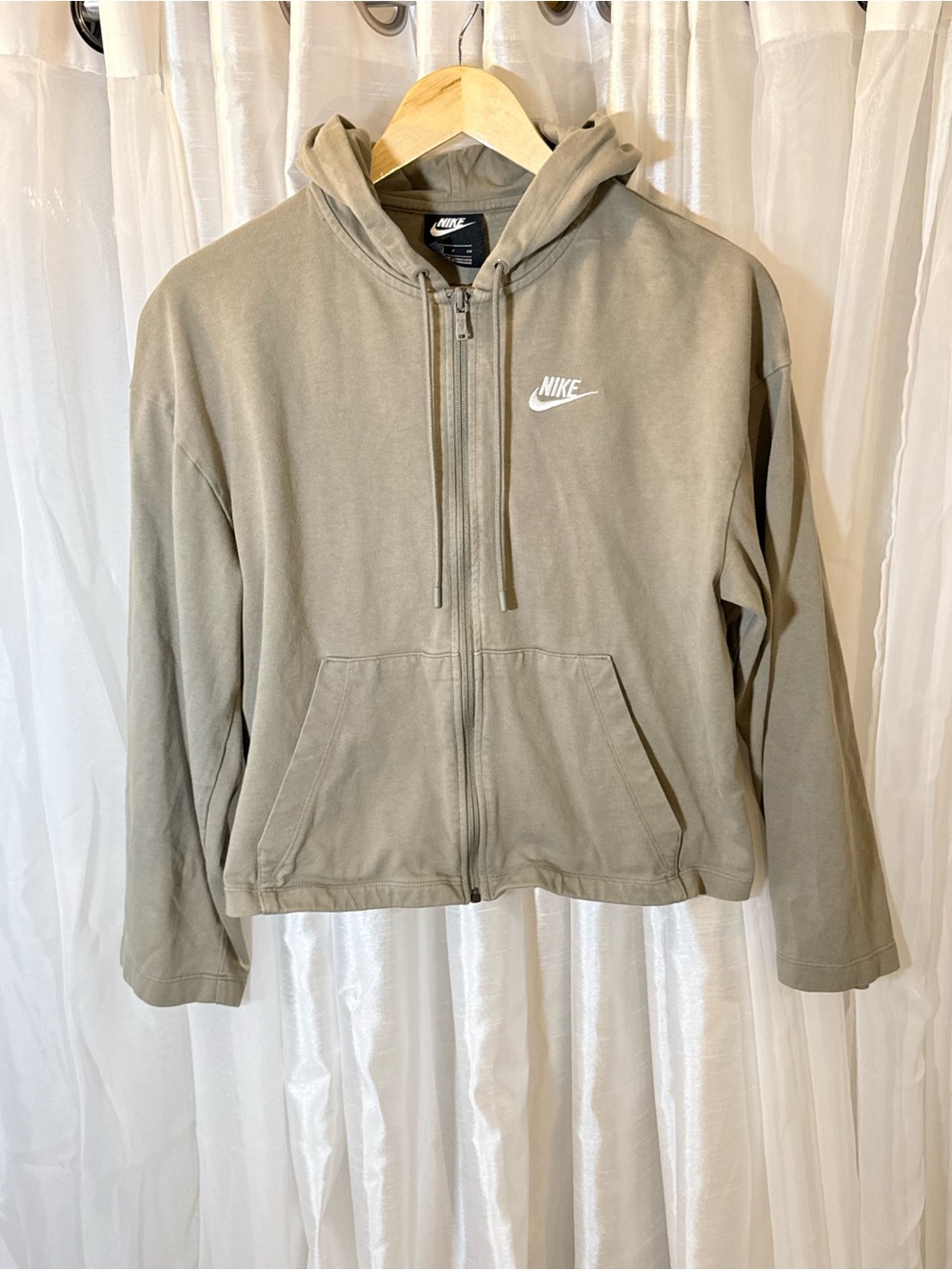 Nike Olive Green Full-Zip Hooded Jacket